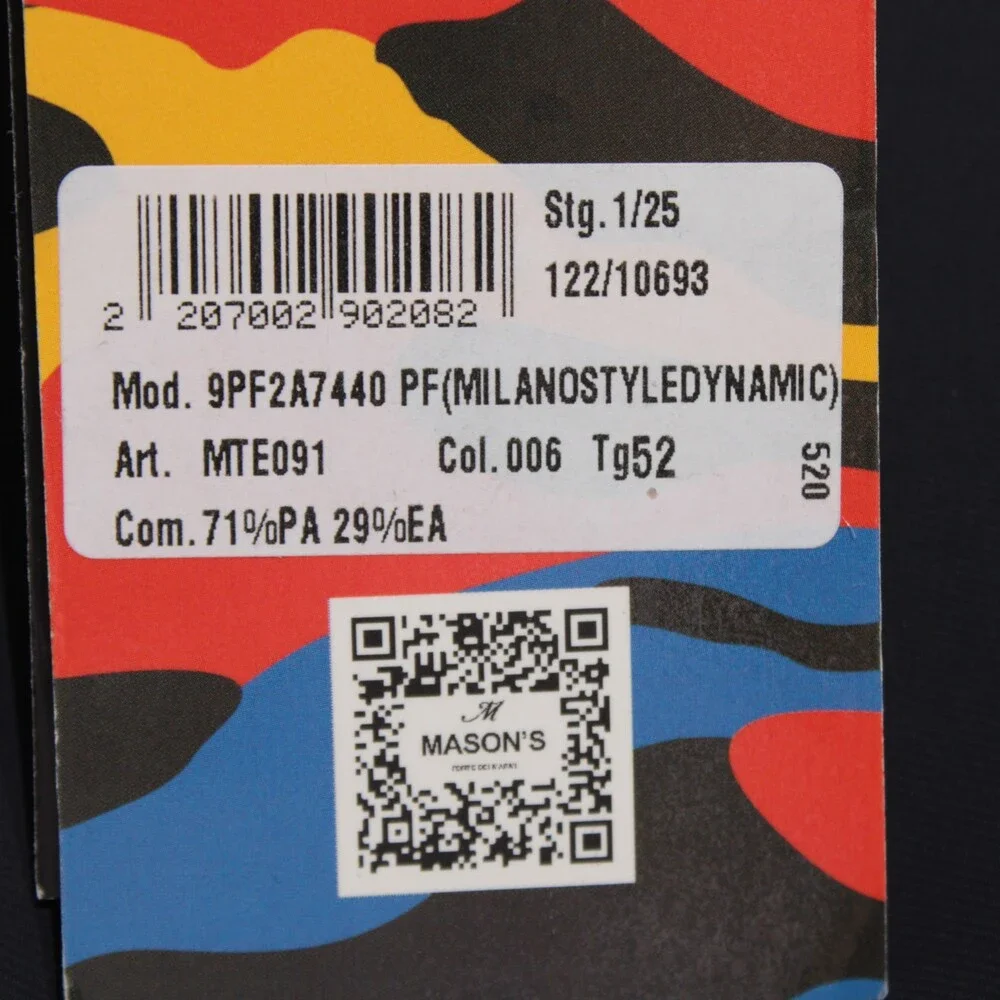 Mason's NWT Chinos / Casual Pants Size 52 (US 36) Milano Dynamic in Blue
